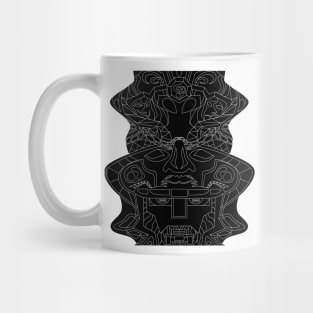 olmec alien astronaut ecopop Mug